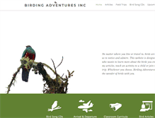 Tablet Screenshot of birdingadventuresinc.com
